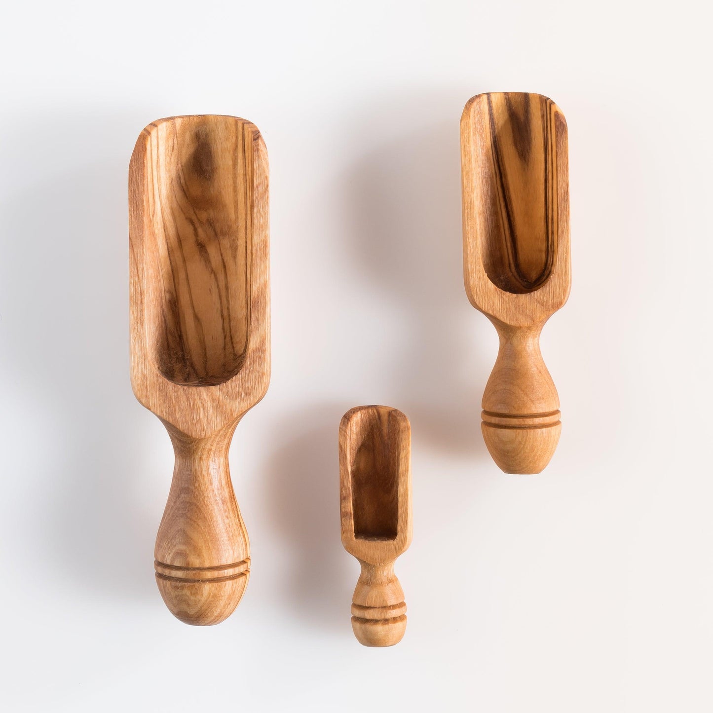 Set de Doseurs de Cuisine en Bois d'Olivier - 3 Tailles