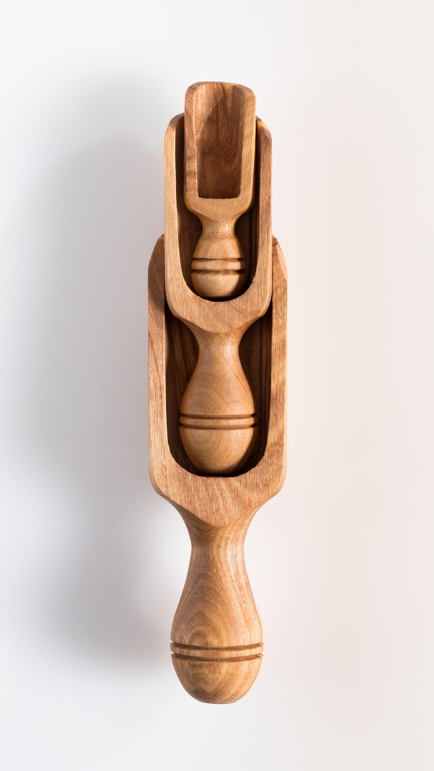 Set de Doseurs de Cuisine en Bois d'Olivier - 3 Tailles