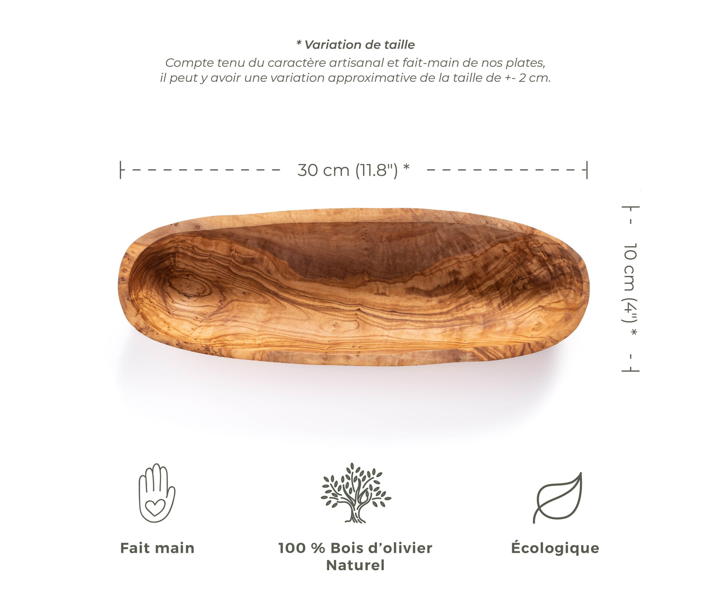 Service de Pain et de Fruits en Bois d'Olivier