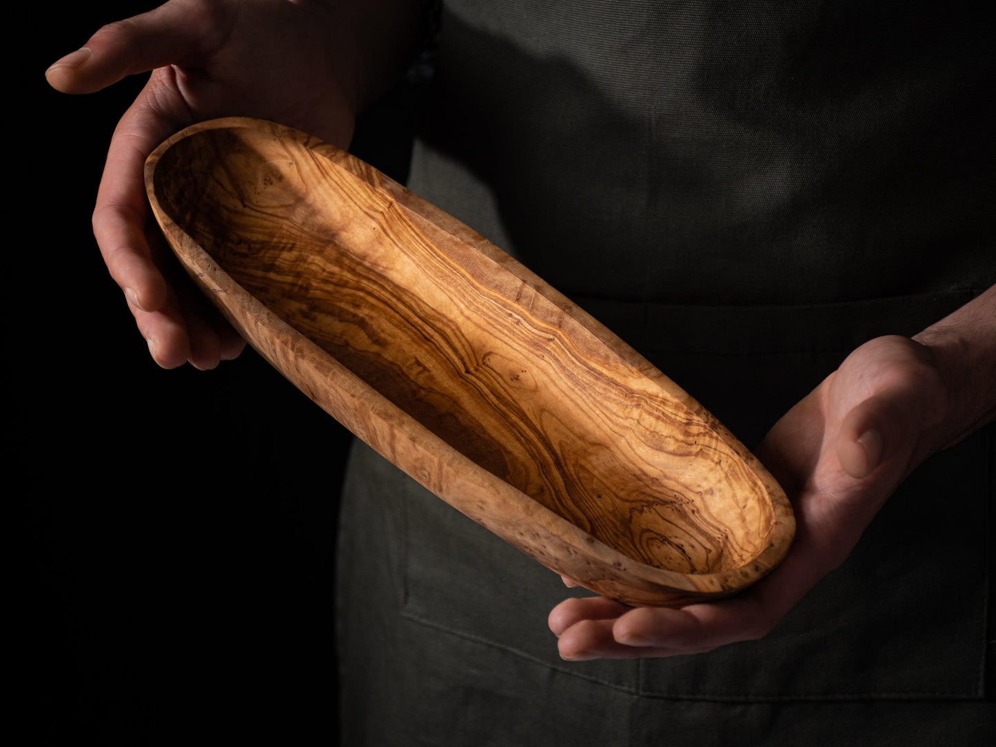 Service de Pain et de Fruits en Bois d'Olivier