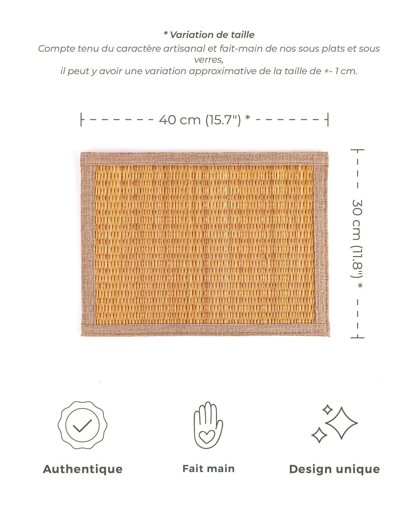 Set de Table Rectangulaire Smar - 40x30cm