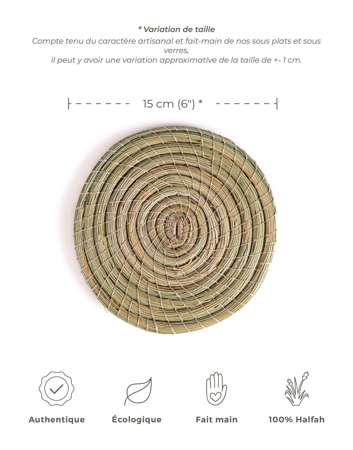 Lot de 4 Sous-Verre Halfah - 15cm