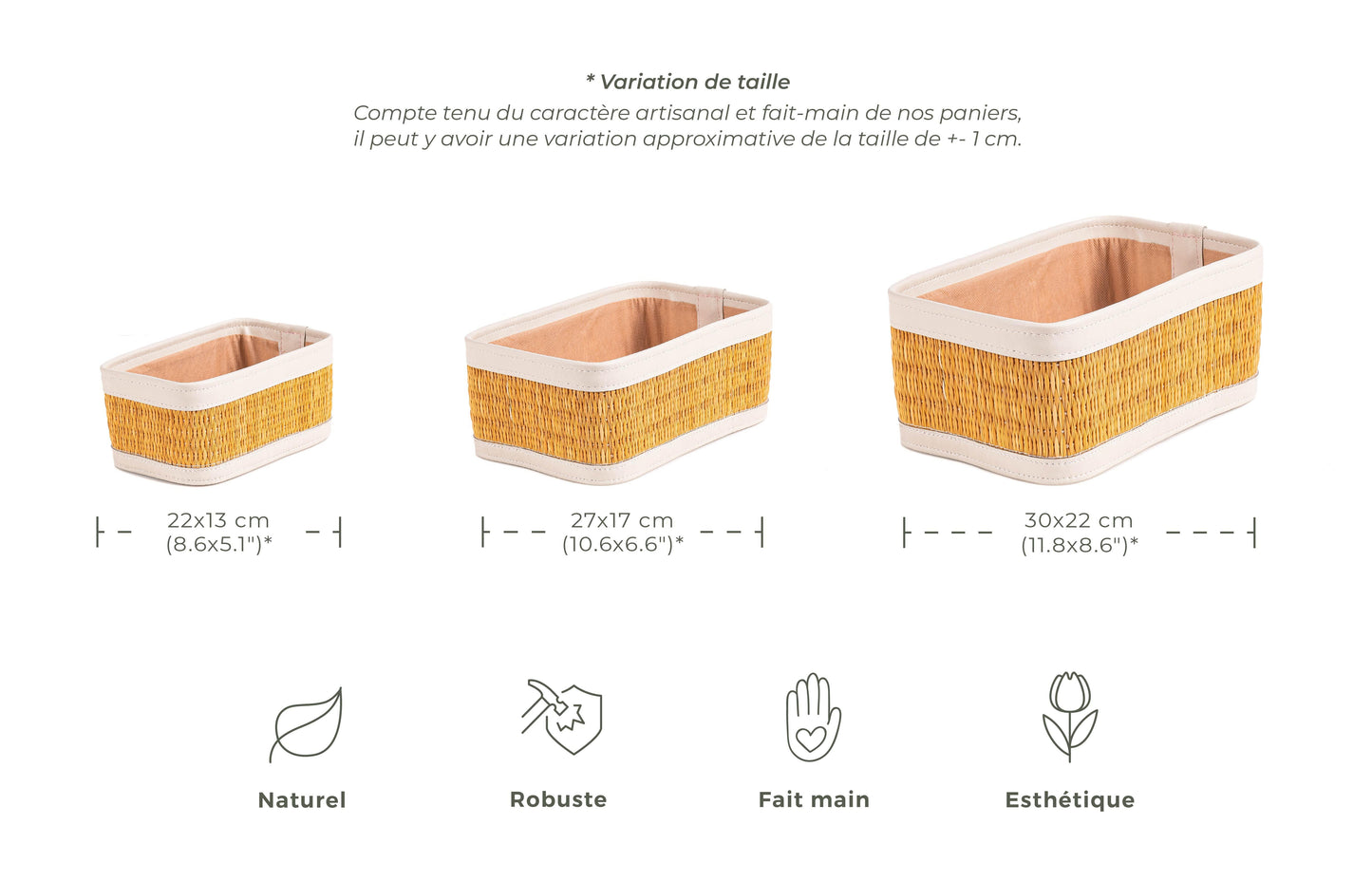 Ensemble de 3 Boîtes de Rangement en Smar