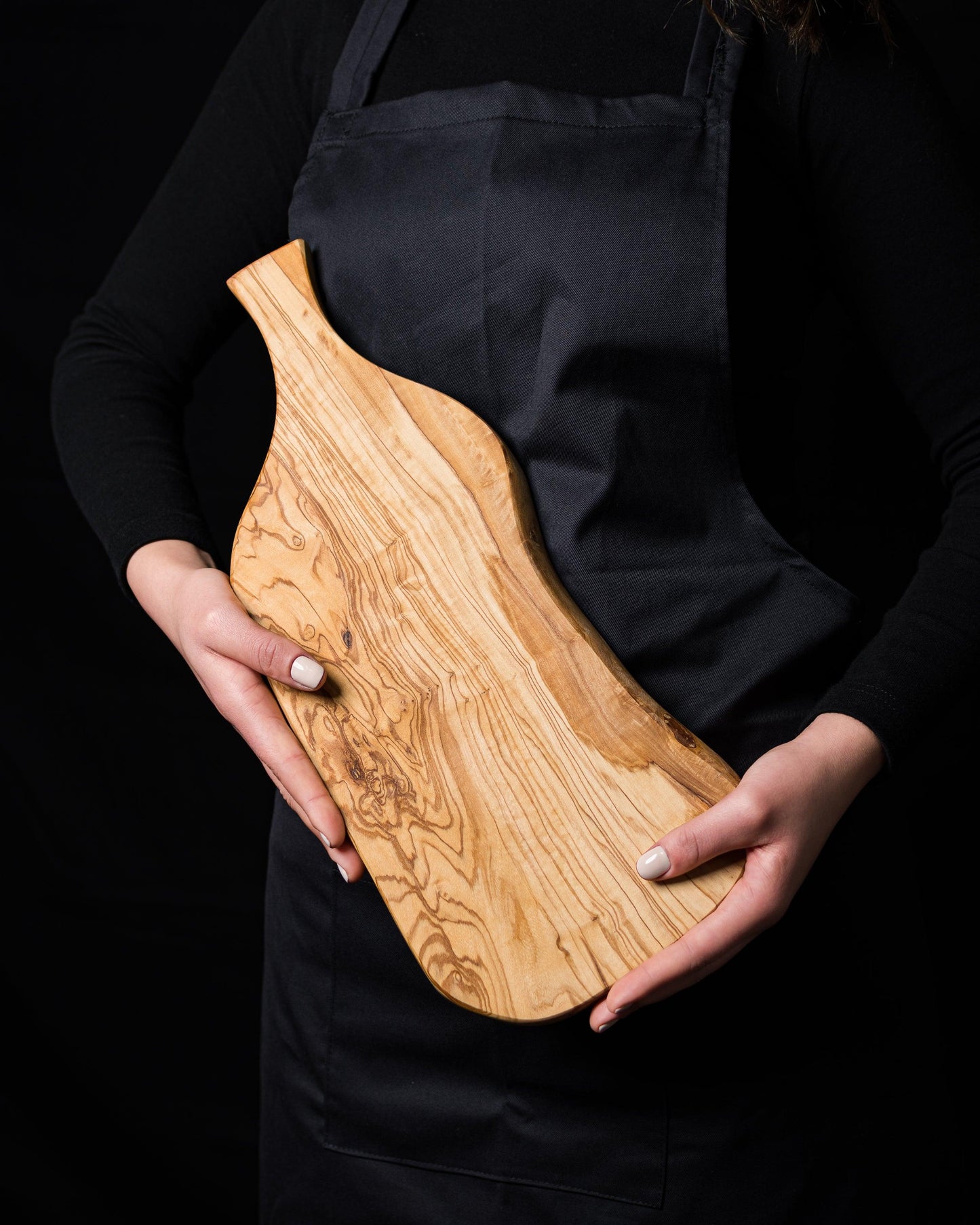 Planche en Bois d'Olivier avec Poignée - 42x20 cm