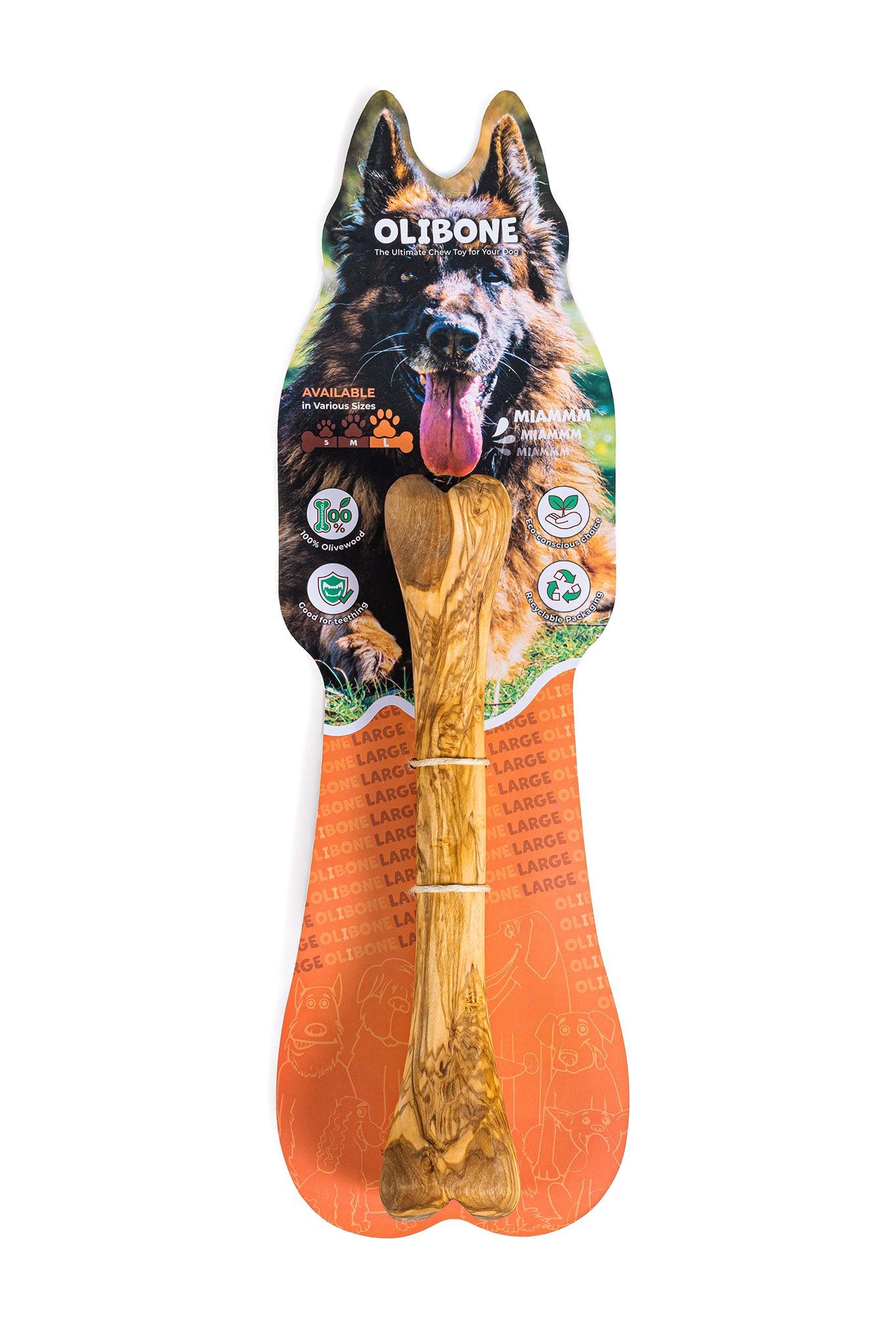Jouet pour chien Olibone en bois d'olivier - 3 tailles