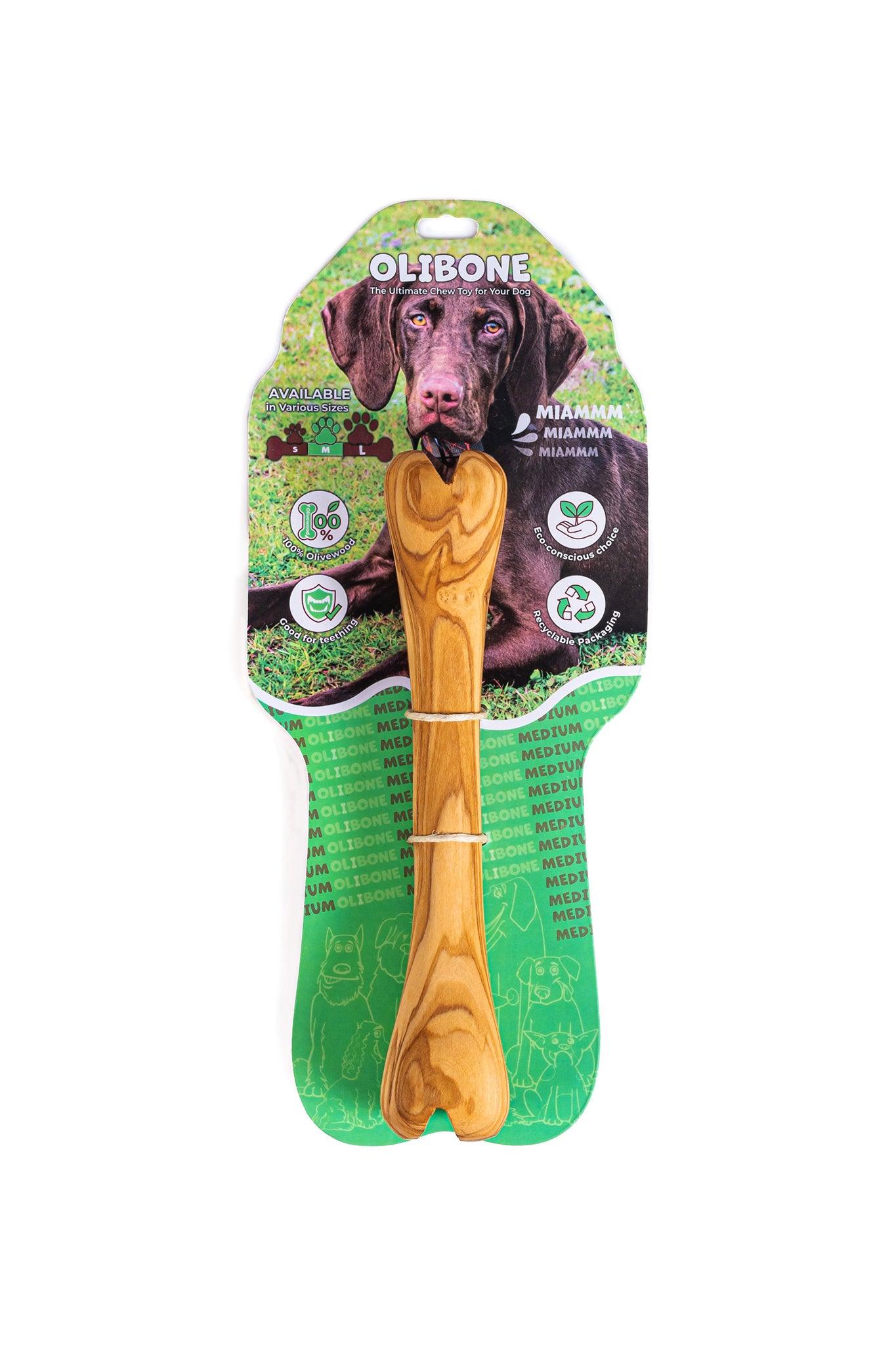 Jouet pour chien Olibone en bois d'olivier - 3 tailles