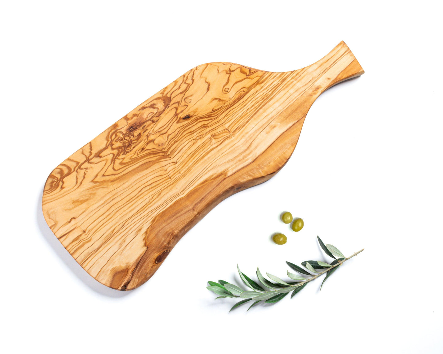 Planche en Bois d'Olivier avec Poignée - 42x20 cm